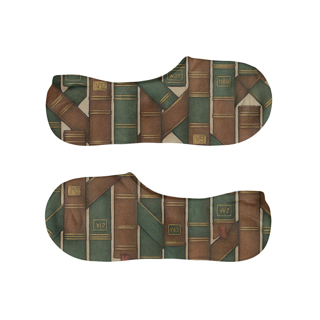 Book Spine Lattice Librarian Edition comfortable invisible socks