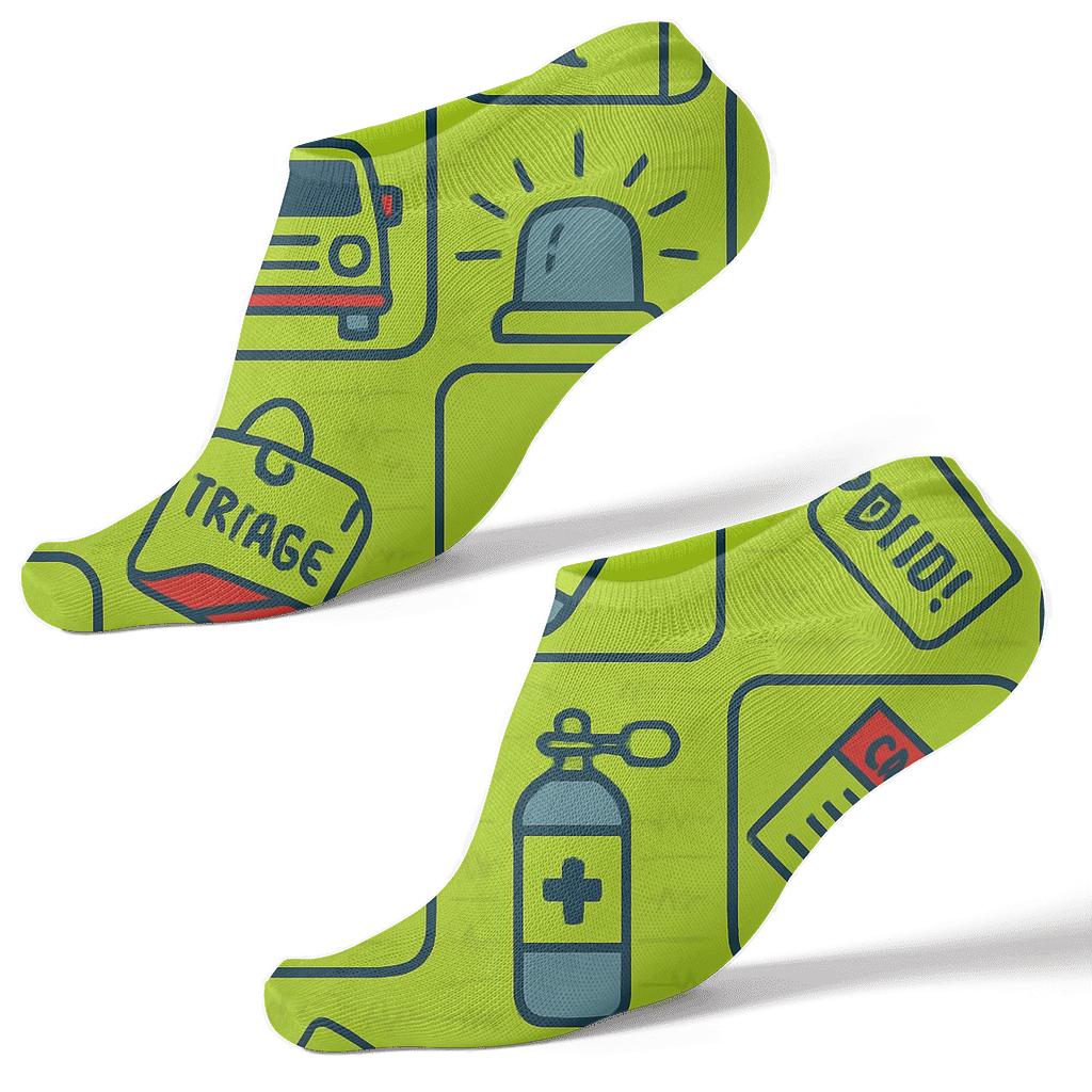 Icon Spotlight Tiles With Paramedic Rhythm personalized ankle socks