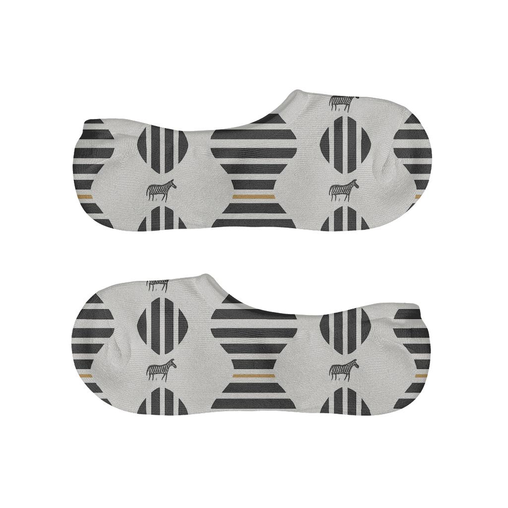 Mirrored Zebra Crossing Stripe Bands breathable seamless no-show sockscustom no-show socks