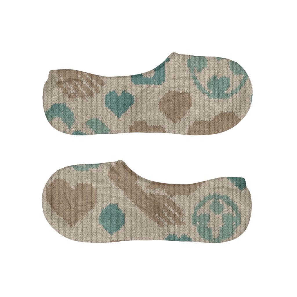 Knitted Illusion Support Circles Social Worker Pattern trendy no-show sock styles