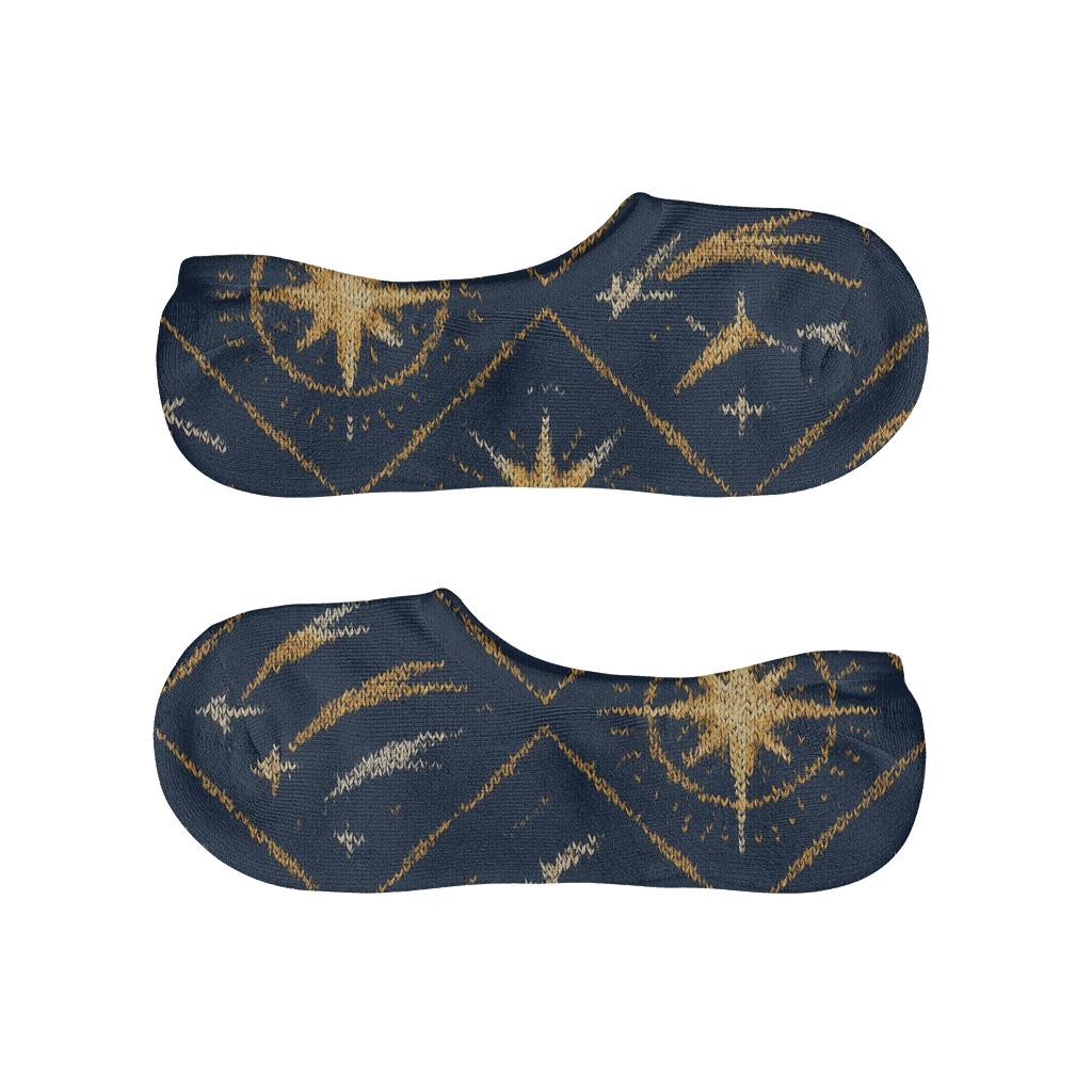 Star Of Bethlehem Knitted Night Sky Lattice soft cotton no-show socks