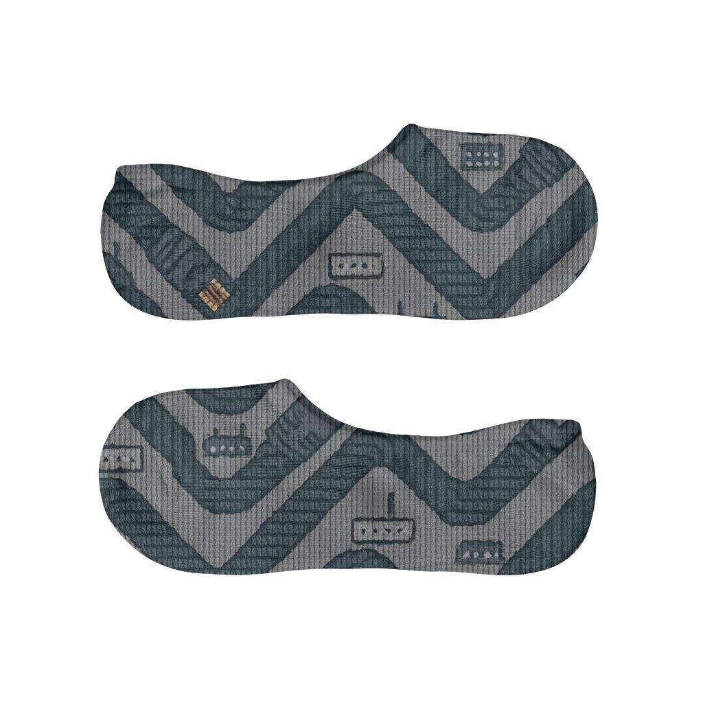 Knitted Network Administrator Cable Chevron Blanket Pattern designer print no-show socks