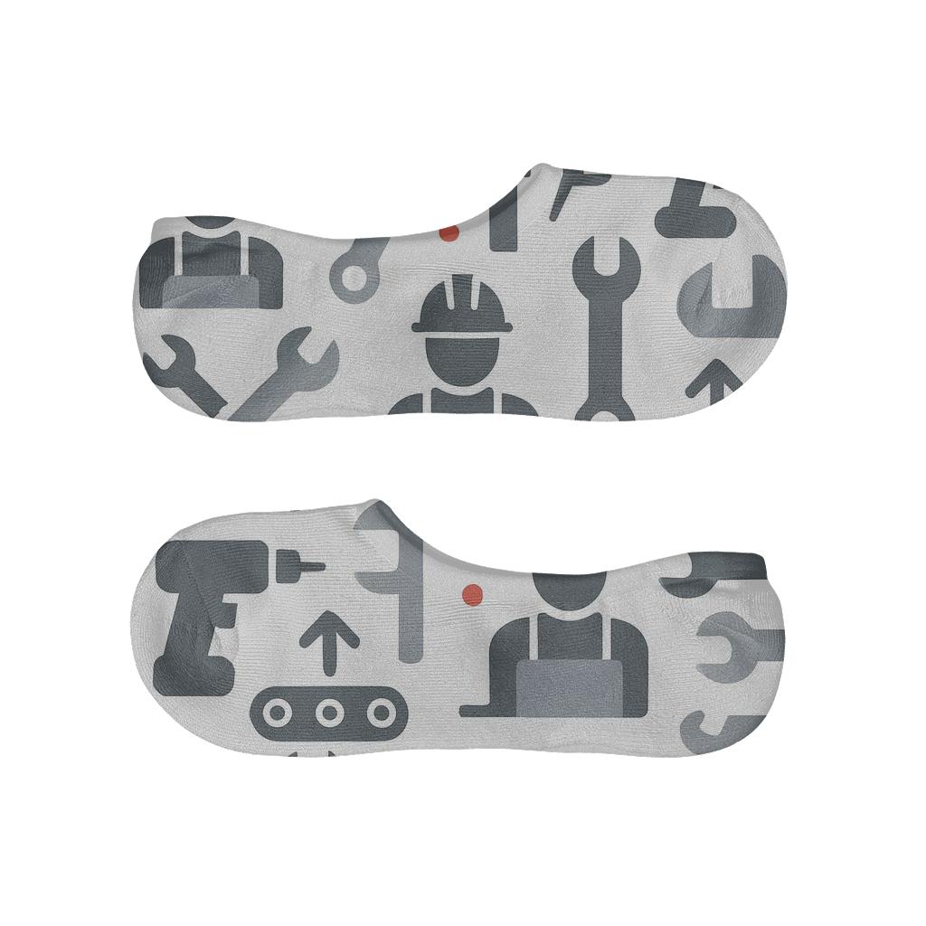 Tool Parade Grid For Factory Worker soft cotton no-show socks