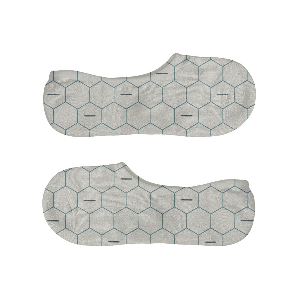 Mini Hex Drift Lines breathable no-show socks