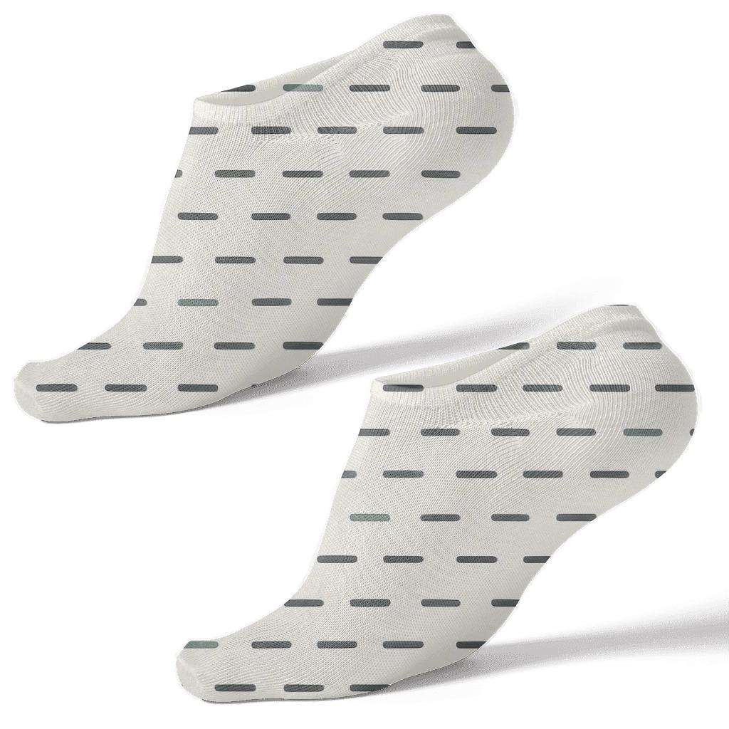 Offset Dash Lattice designer print ankle socks