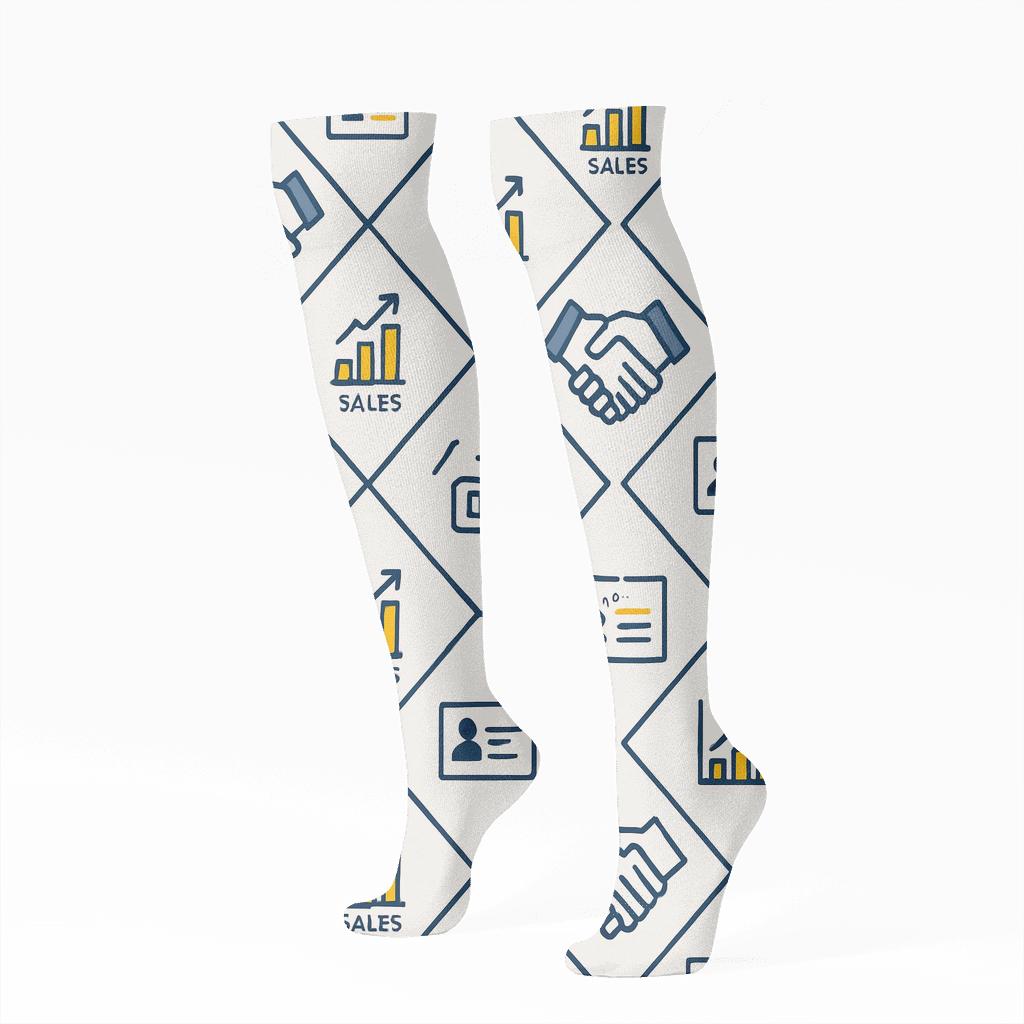 Handshake Lattice For The Modern Salesperson personalized knee-high socks