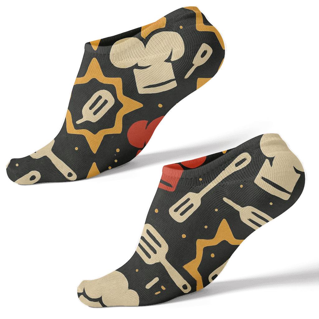 Chef Hat Constellation Lattice personalized ankle socks