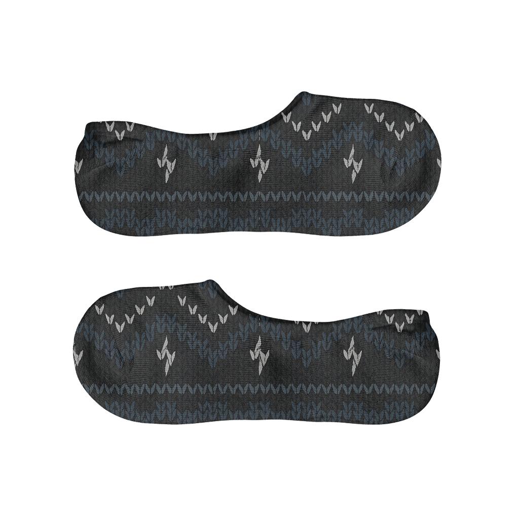 Clouds-Woven Storm Chevron breathable no-show socks