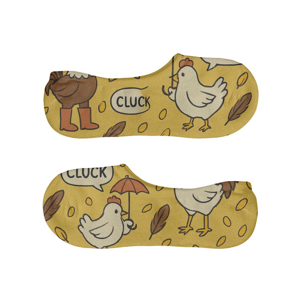 Barnyard Parade With Chicken Motifs unique hidden socks