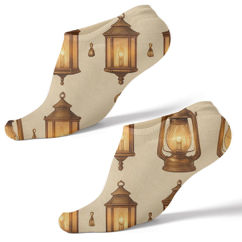 Mirrored Festival Bands With Hanging Lantern designer print ankle socks