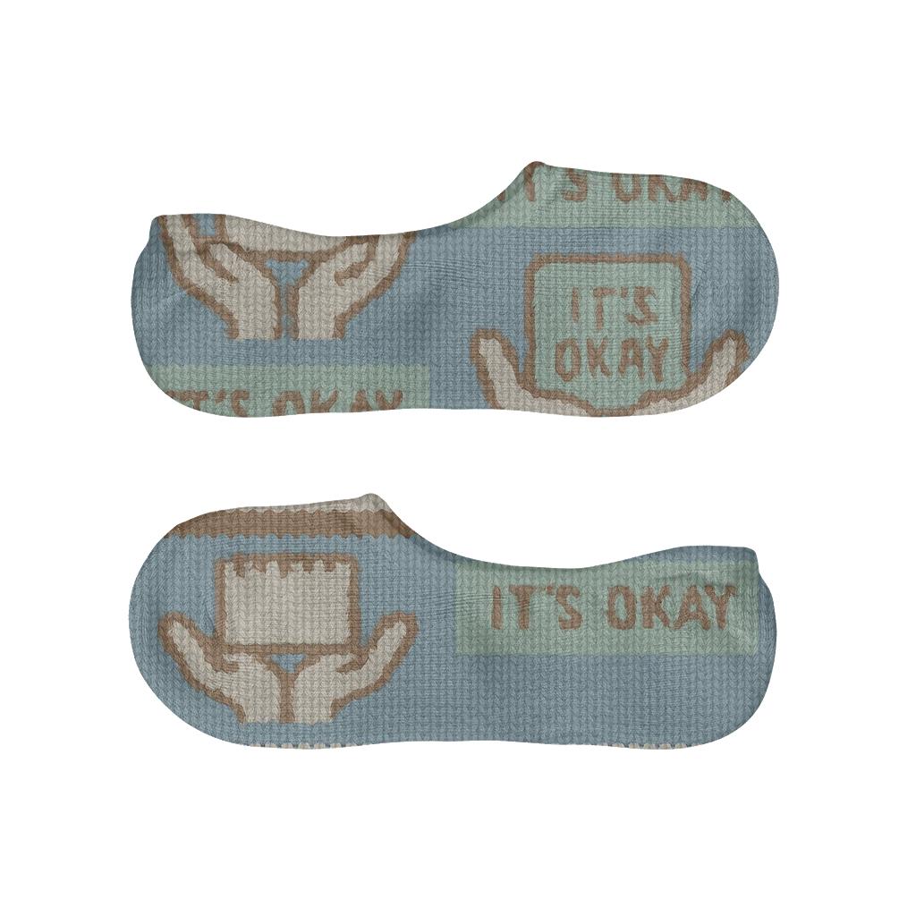 Counselor-Knitted Comfort Symbols soft cotton no-show socks