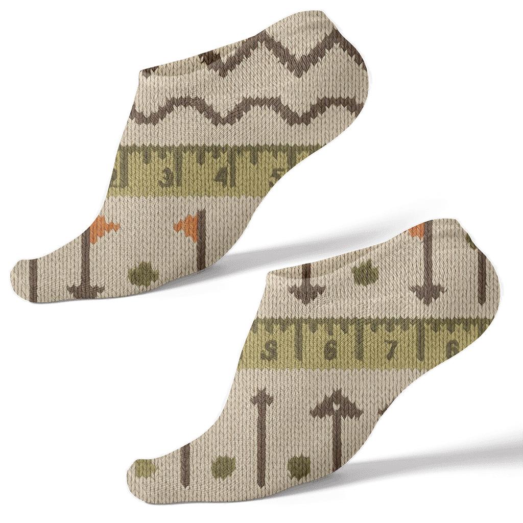 Knitted Terrain Stripes, Surveyor Edition comfortable cotton ankle socks