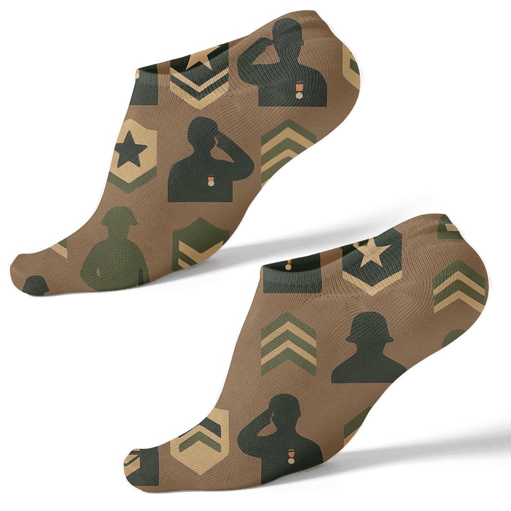 Field Manual Geometry Soldier Print unique graphic ankle socks