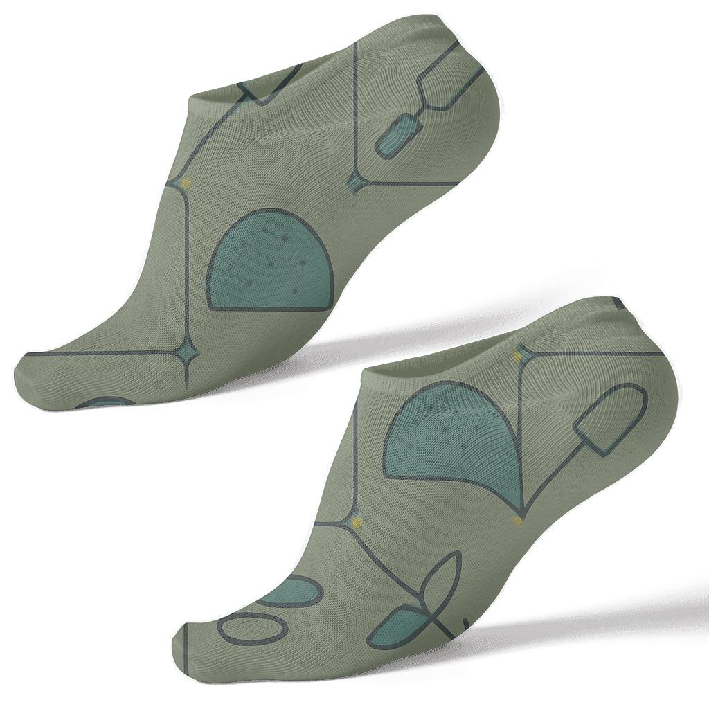 Moss Green Path Tessellation For Landscaper soft everyday ankle socks