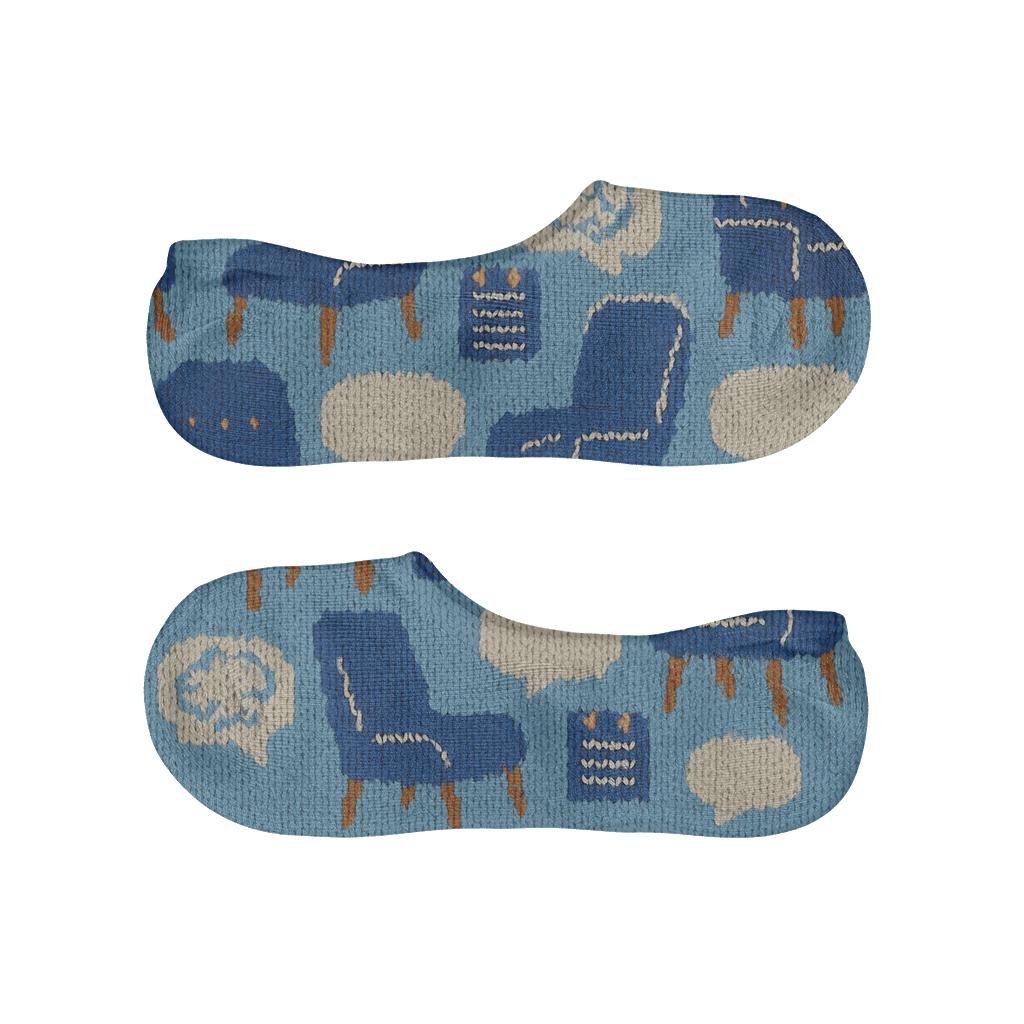 Knitted Psychologist Therapy Chair Tiling breathable no-show socks
