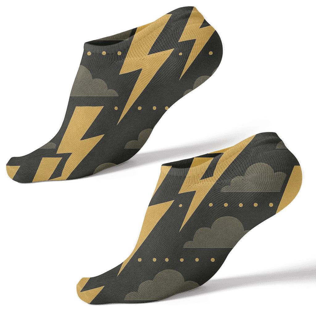 Vintage High Voltage Poster Bolt Bands comfortable cotton ankle socks
