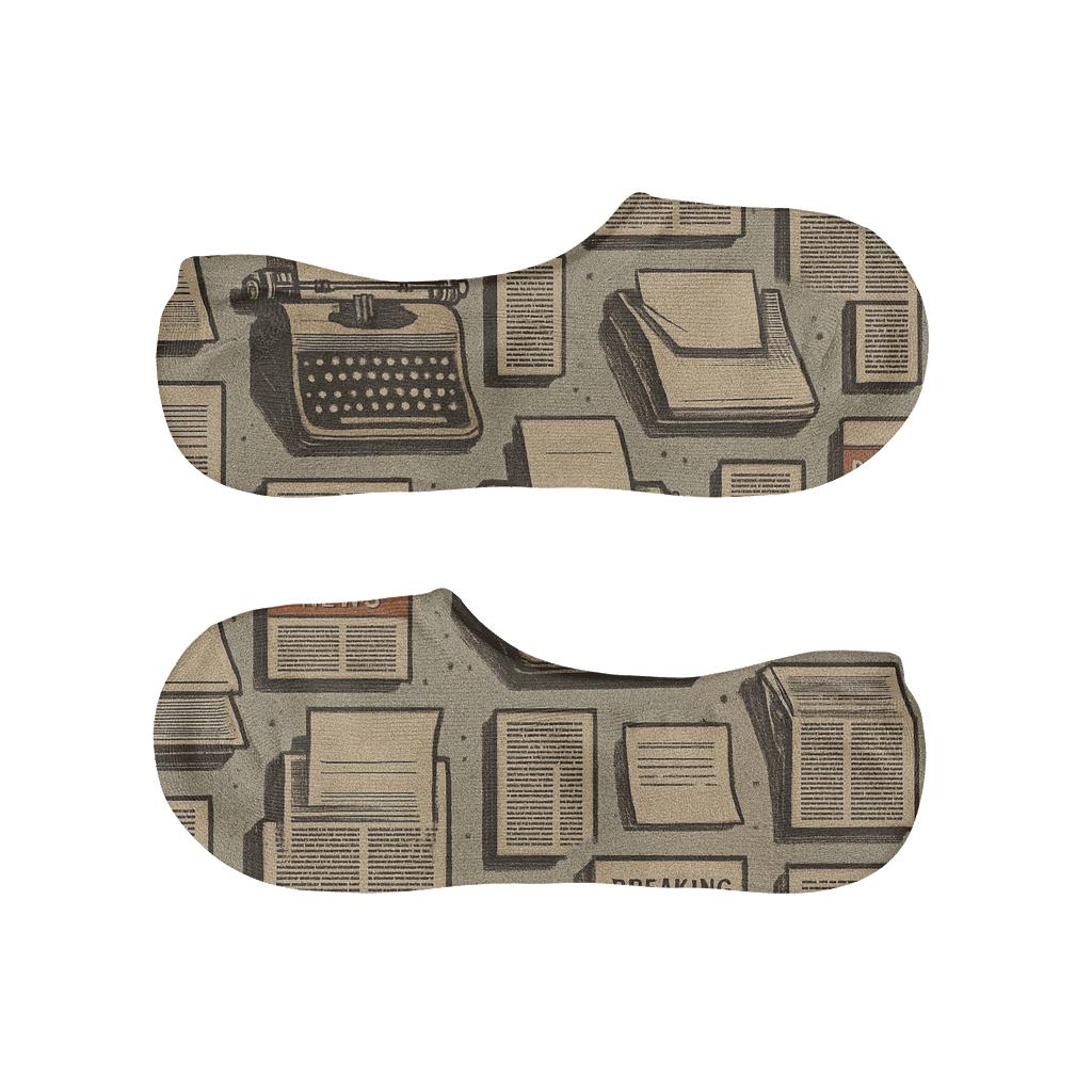 Vintage Newsprint Poster Look For Journalist Headlines comfortable invisible socks