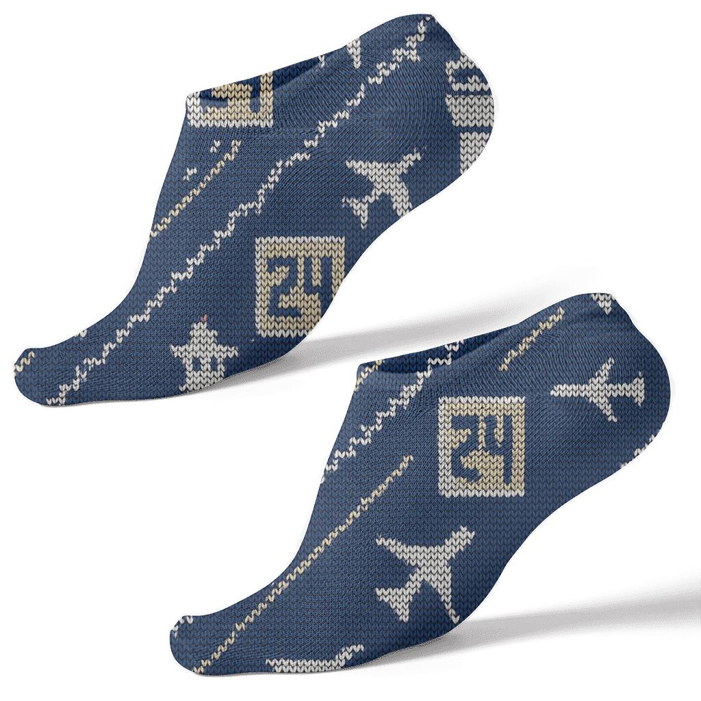 Knitted Air Traffic Controller Runway Stripe Tessellation unique graphic ankle socks