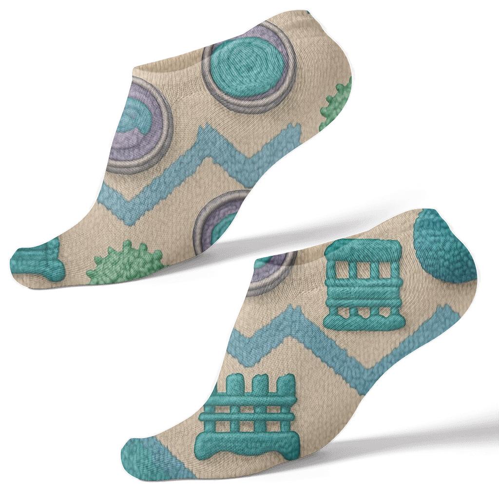 Occupational Therapist Sensory Ball Chevron Knit trendy patterned ankle socks