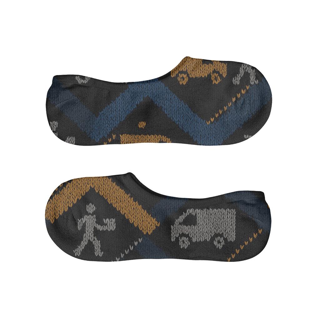 Courier Knit Illusion Road Stripe Tessellation unique hidden socks