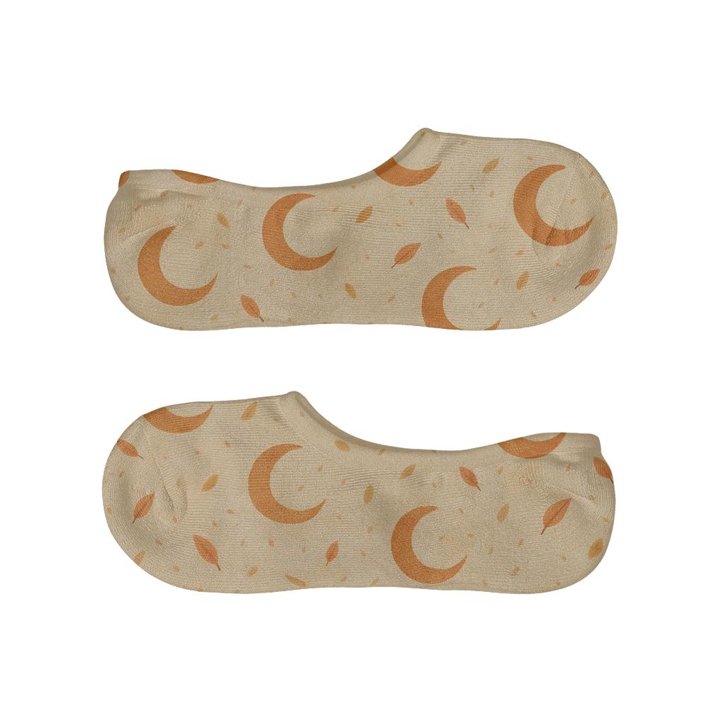 Crescent Moon Halo And Pumpkin Seed Dot Scatter On Proper Background unique hidden socks