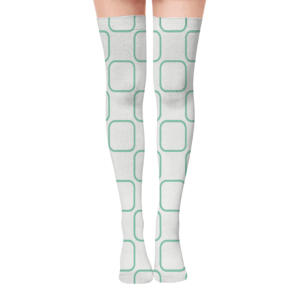Cellular Loop Mesh personalized over-the-knee socks