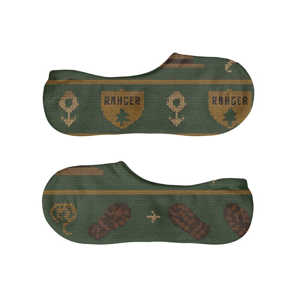 Park Ranger Campfire Smoke Stripe Repeat soft cotton no-show socks