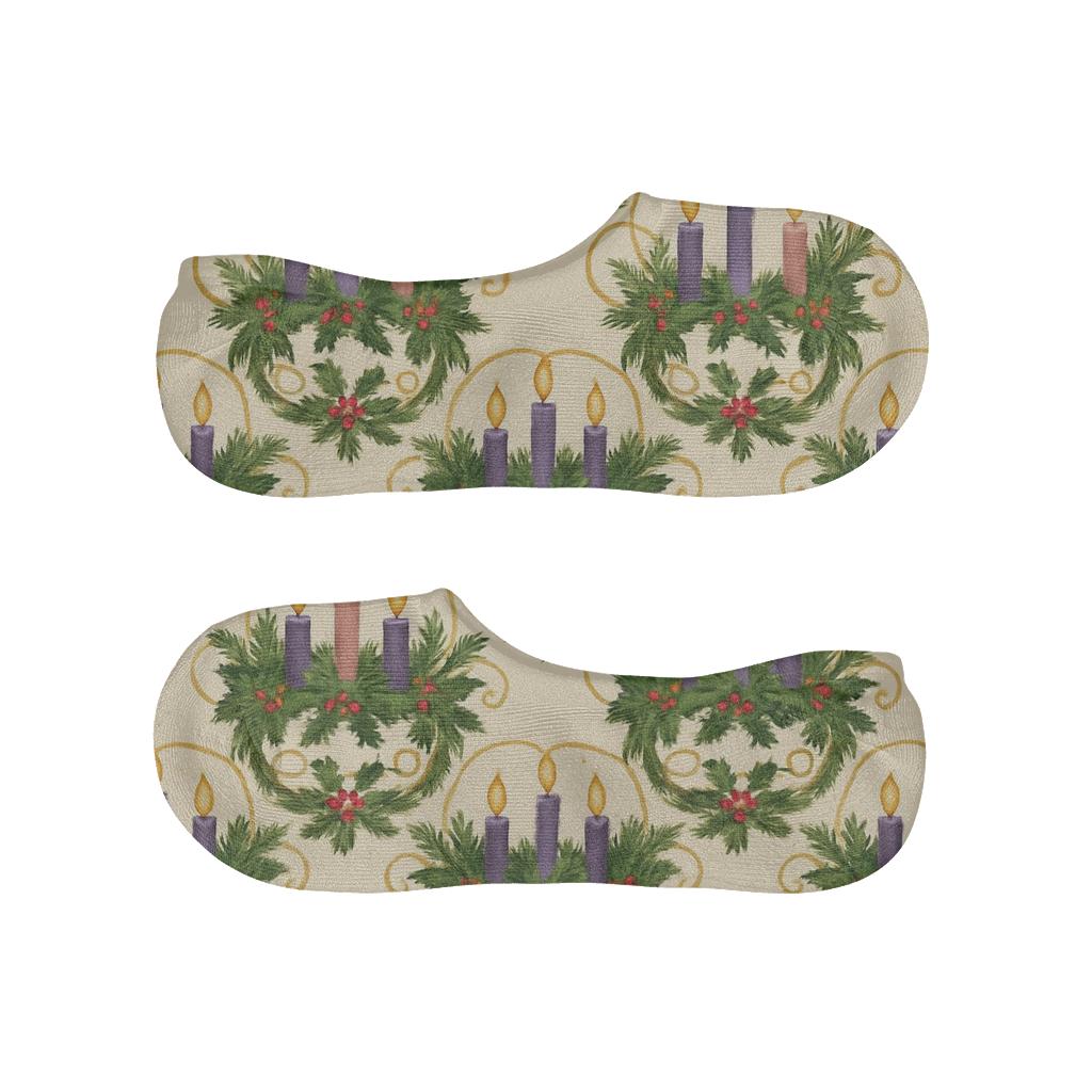 Wreath Band Advent Candles Lattice unique hidden socks