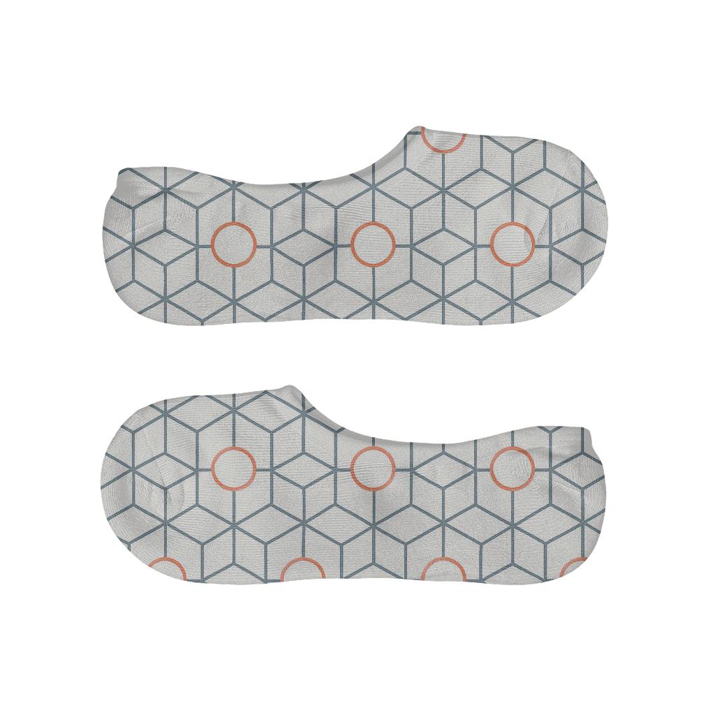 Micro Hex Pinwheel anti-slip no-show socks