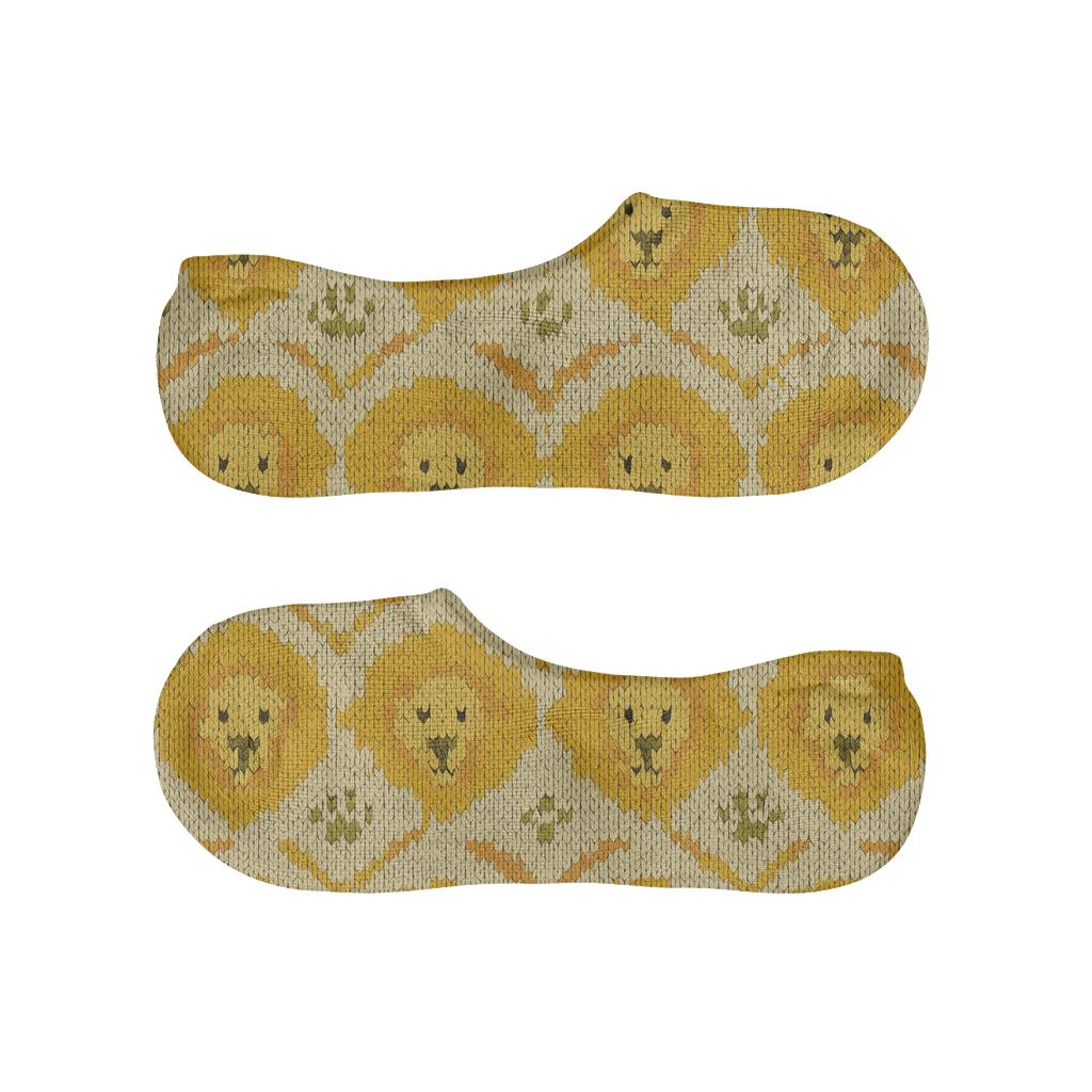 Knitted-Illusion Lion Mane Chevron comfortable low-cut socks