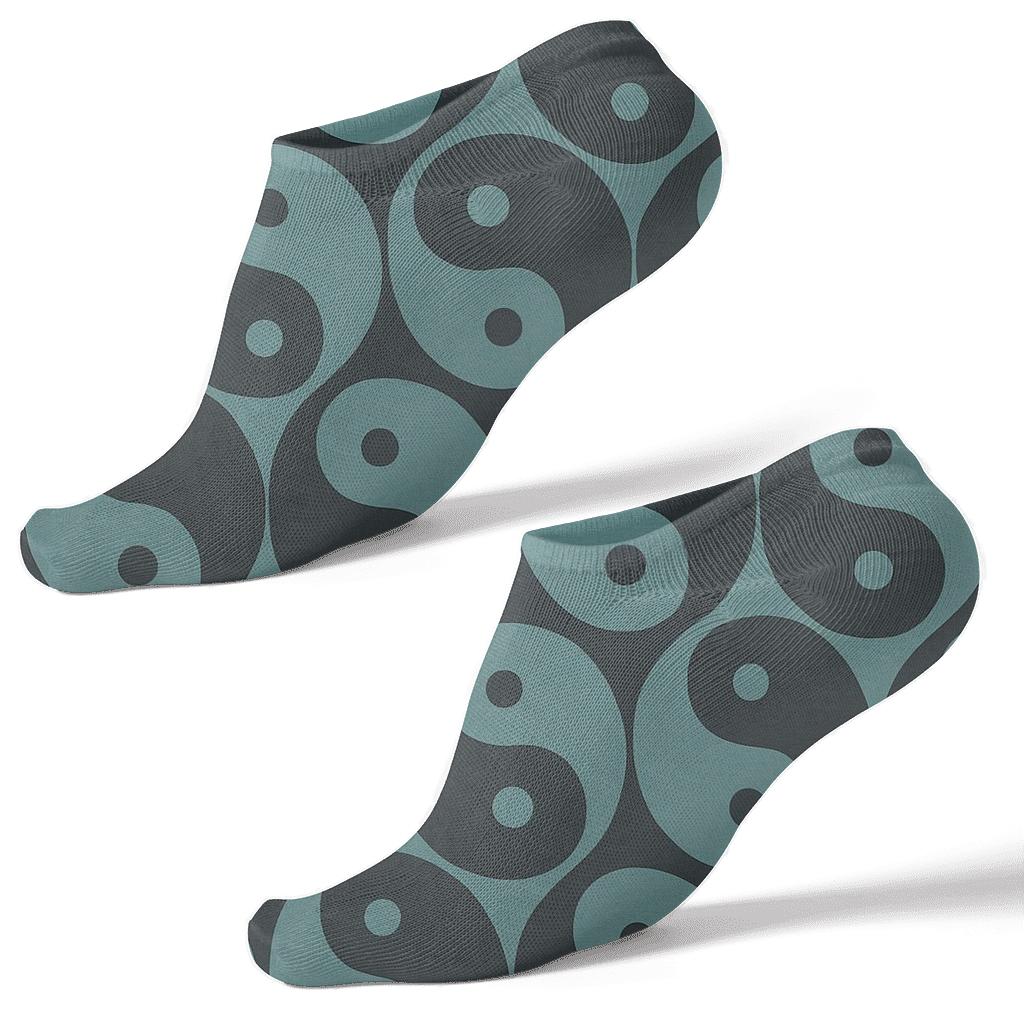 Charcoal Teardrop Interlock Tessellation custom ankle socks