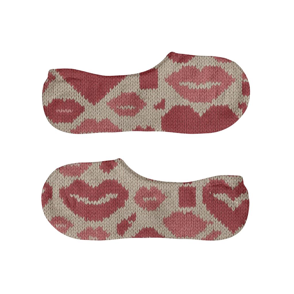 Valentines Lips Candy Knit Tiling breathable no-show socks