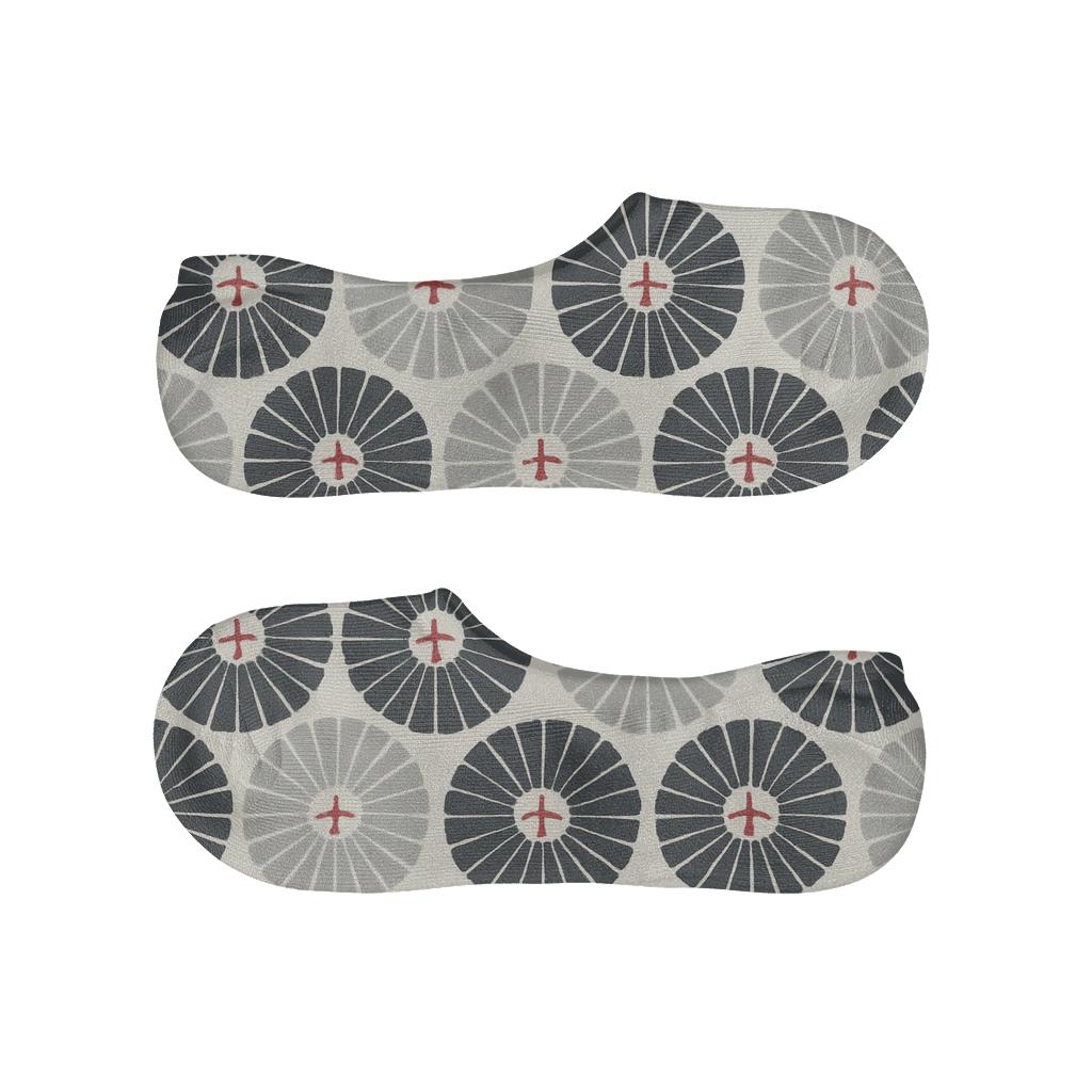 Airplane Radial Turbine Rosettes breathable no-show socks