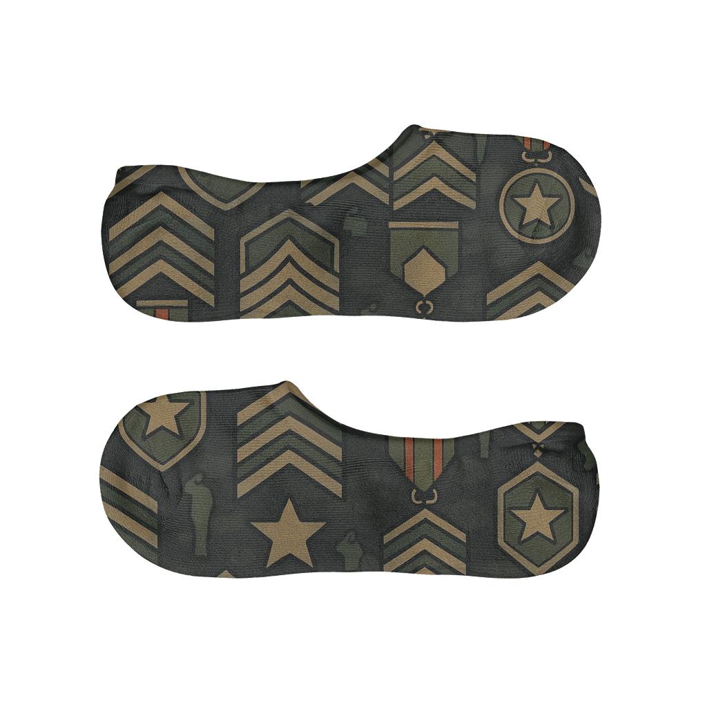 Soldier Badge Tessellation Field breathable seamless no-show sockscustom no-show socks