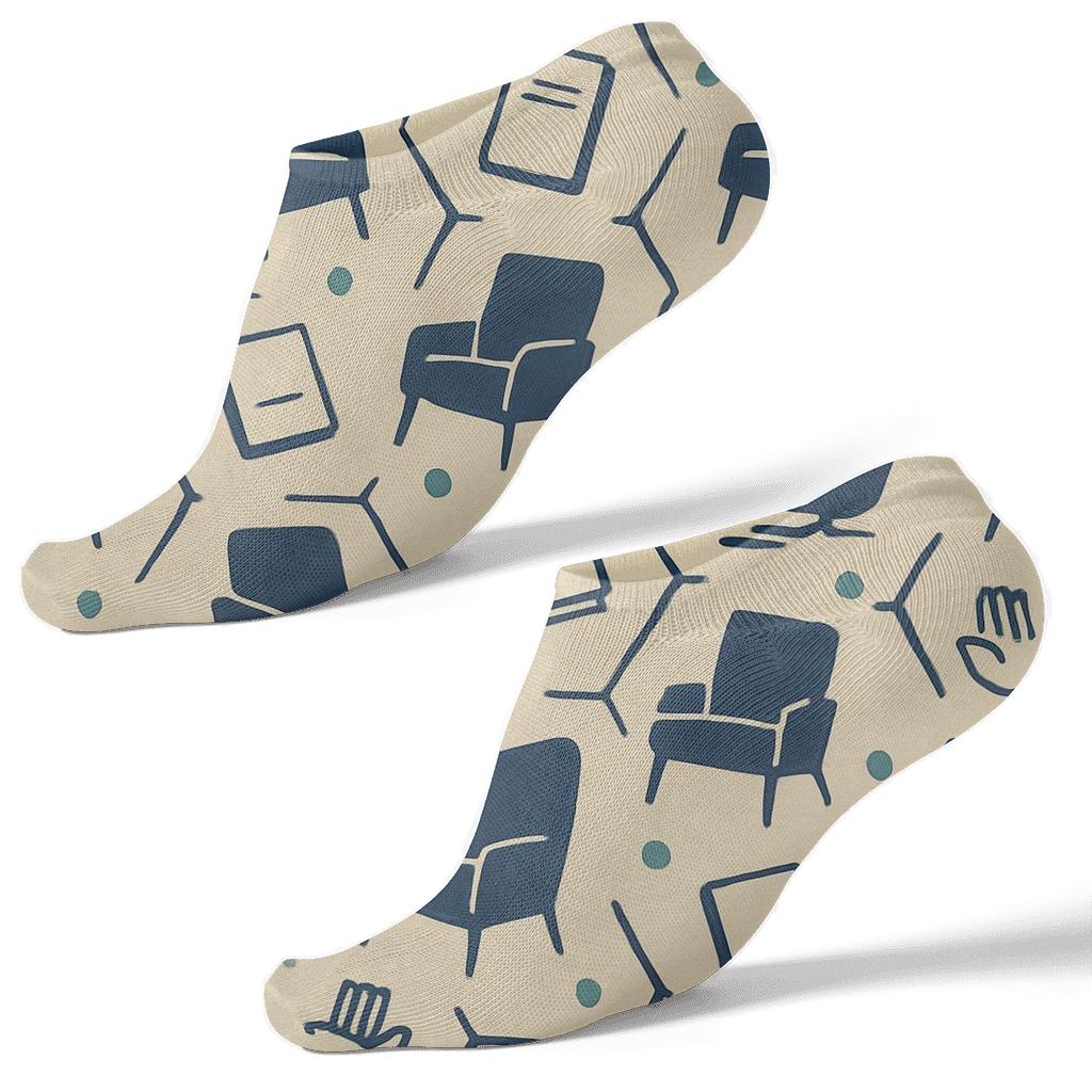 Therapy Chair Tessellation, Counselor Edition personalized ankle socks