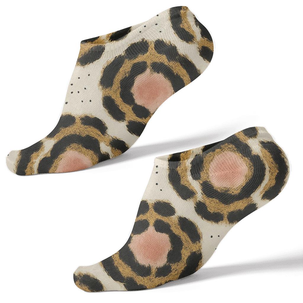 Blush Gold Rosette Medallion Mirror On Ivory Background unique graphic ankle socks