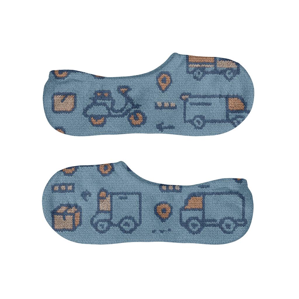 Delivery Driver Knit Illusion Parcel Parade low cut no-show socks
