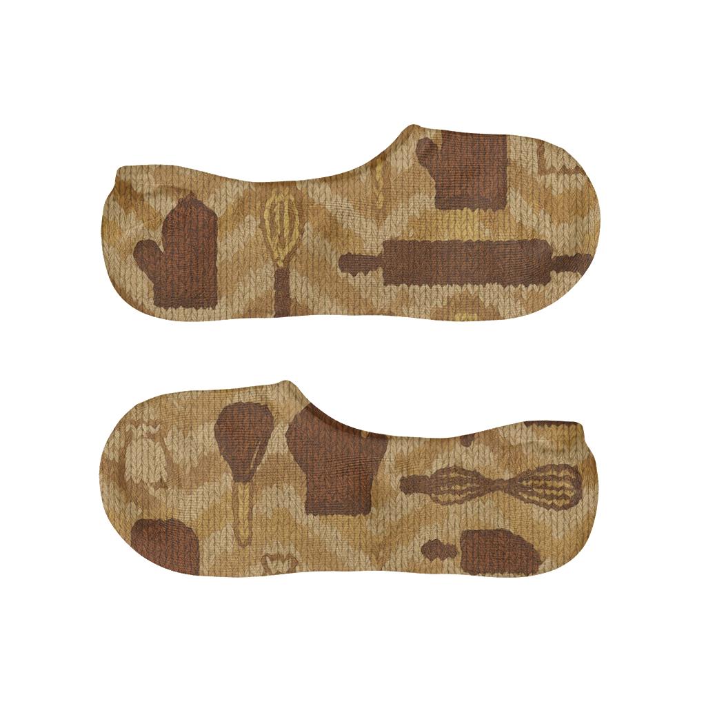 Baker-Grade Rolling Pin Chevron Bands trendy no-show sock styles