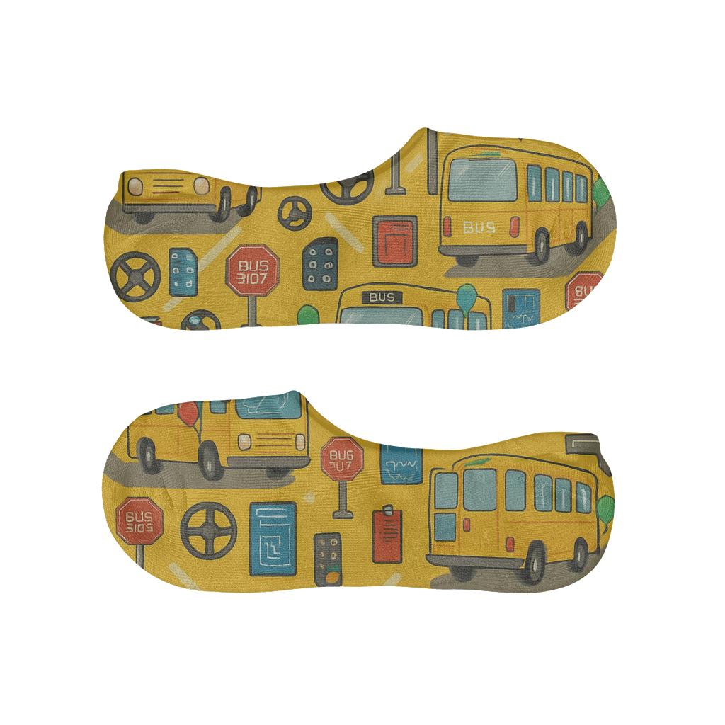 Parade Day Bus Driver Route Quilt Pattern custom no-show socks