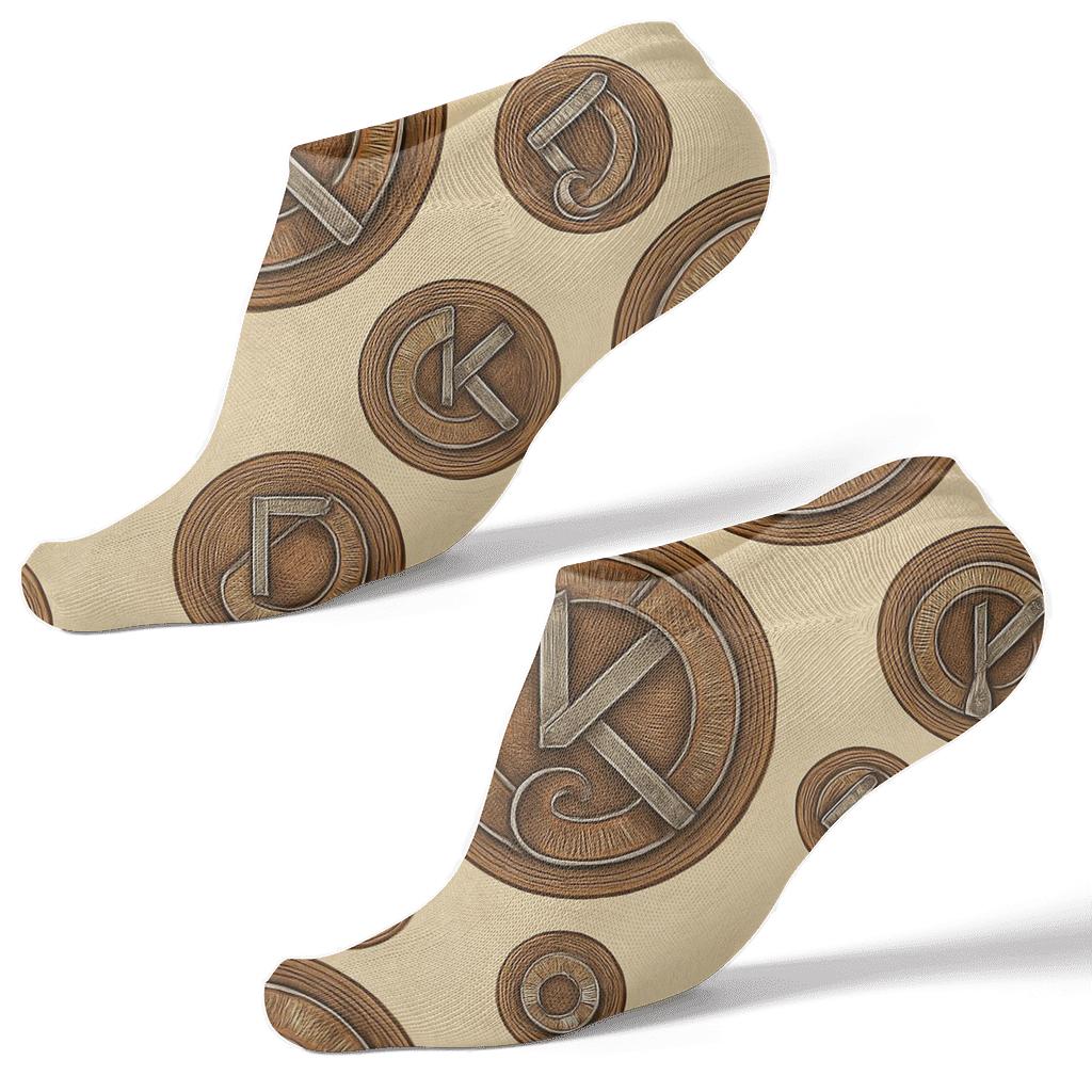 Measuring Tape Medallions For The Carpenter soft everyday ankle socks