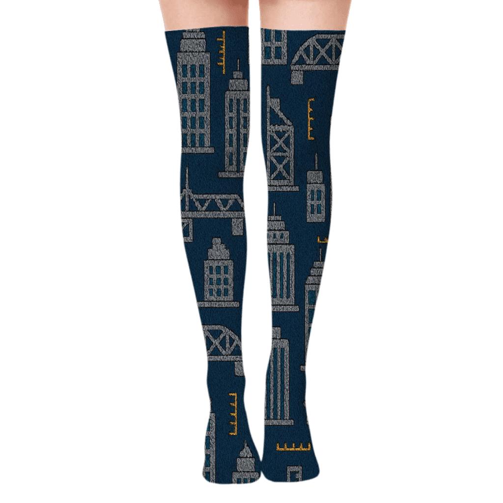 Architect Skyline Knit Illusion premium cozy over-the-knee socks