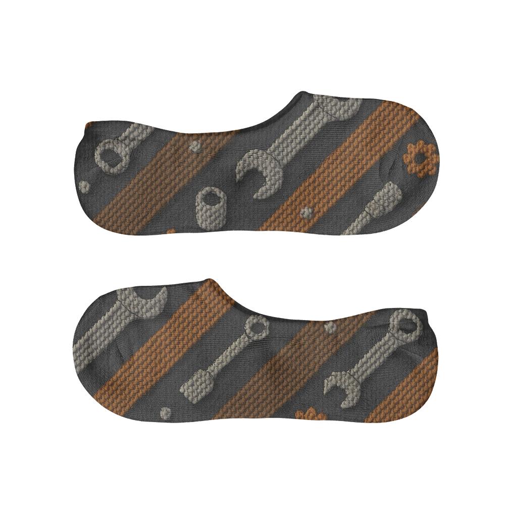 Knitted Illusion Tool Parade For Mechanic anti-slip no-show socks