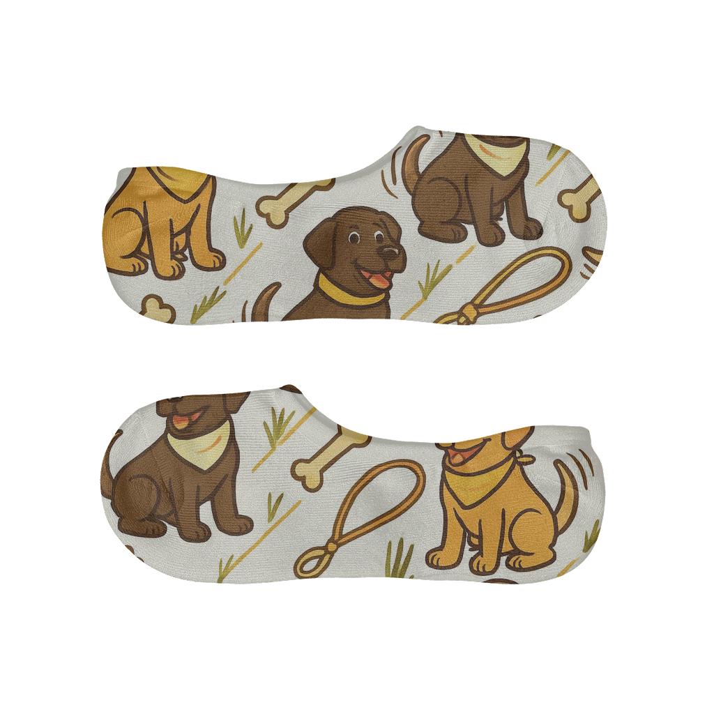 Park Bandana Parade With Labrador Retriever Motifs anti-slip no-show socks