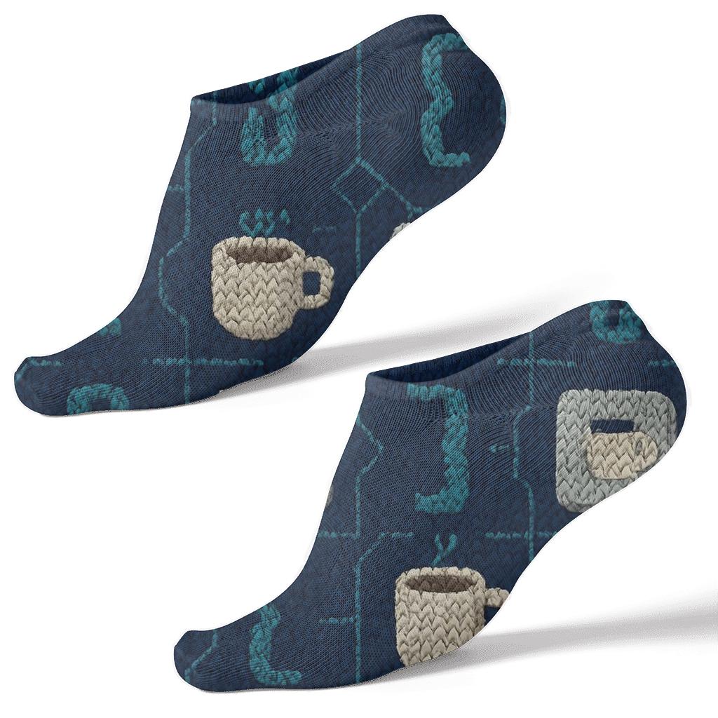 Knitted Illusion Keyboard Lattice For Software Developer designer print ankle socks