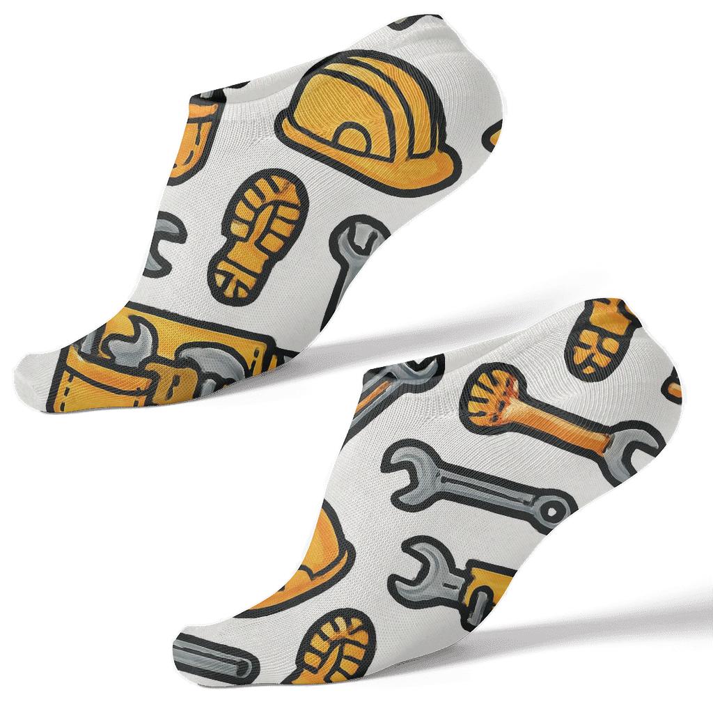 Construction Worker Tool Belt Lattice stylish athletic ankle socks