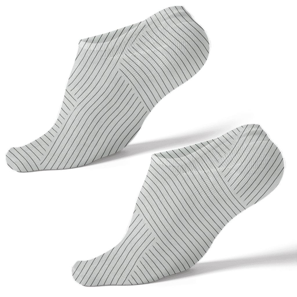 Moire Whisper Stripes custom ankle socks
