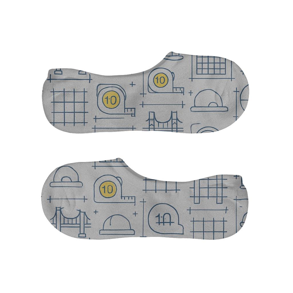 Blueprint Lattice For The Civil Engineer breathable no-show socks