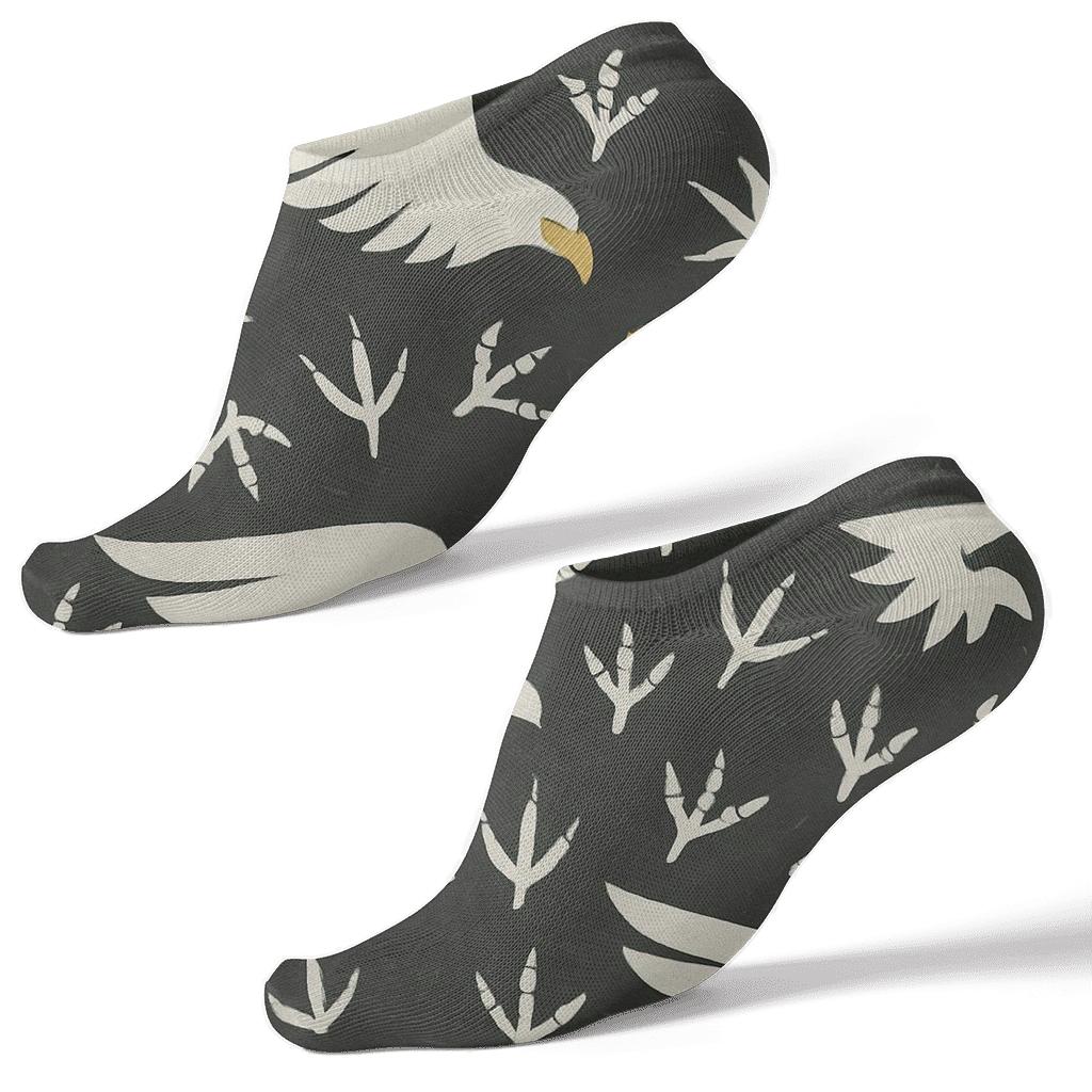 Eagle Talon Track Diagonal Array On Charcoal Background personalized ankle socks
