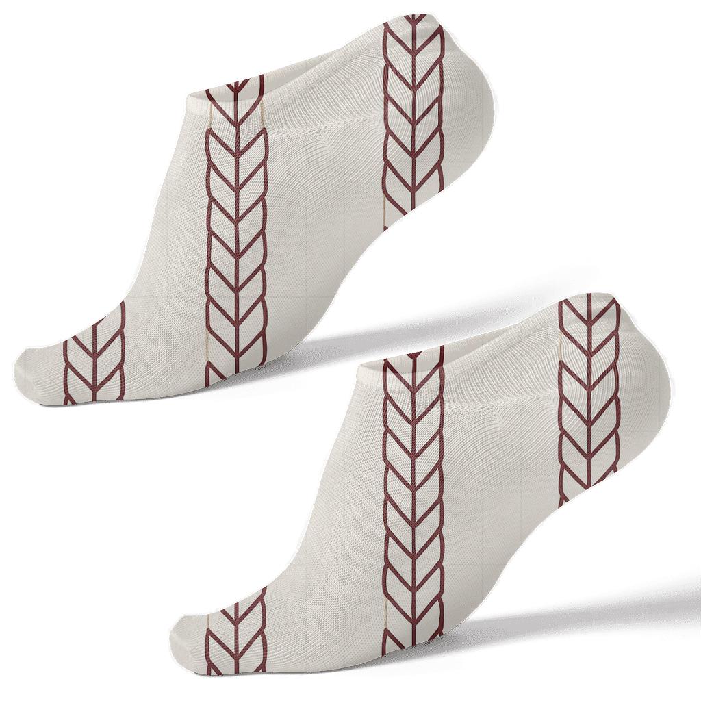 Interlaced Line Braid Mini unique graphic ankle socks