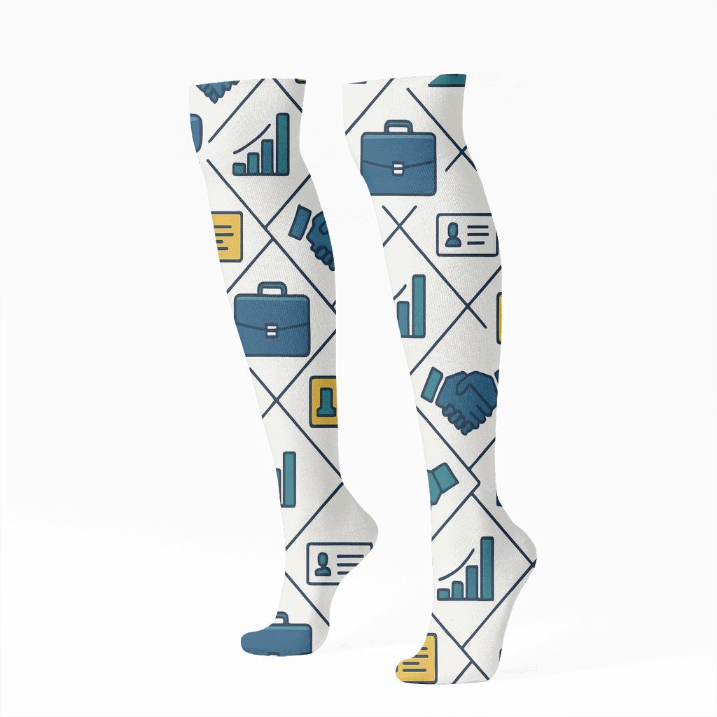 Briefcase Lattice For The Salesperson stylish athletic knee-high socks